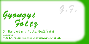 gyongyi foltz business card